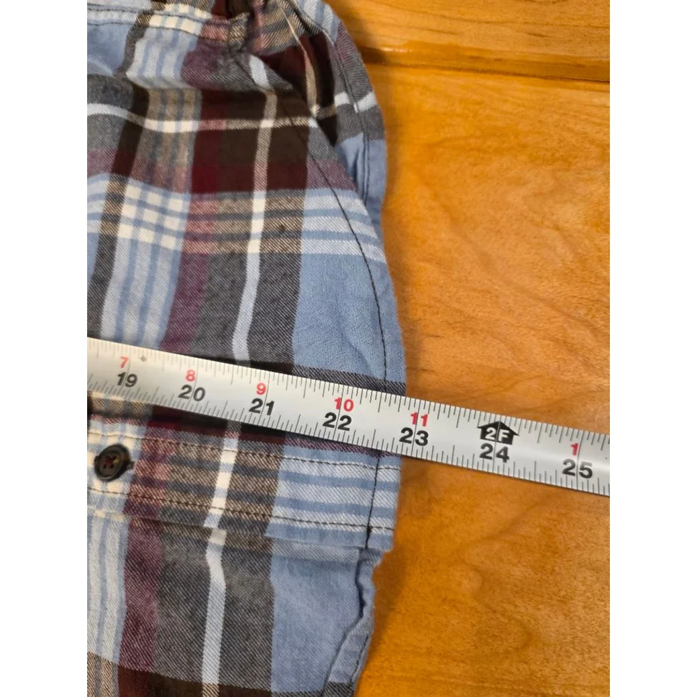 Gymboree Blue and Brown Flannel Long Sleeve Shirt Size 8
